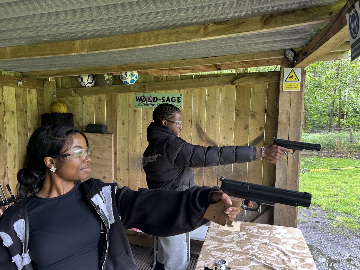 Test yourself on our air rifle range with a variety of interactive and paper targets to shoot at!