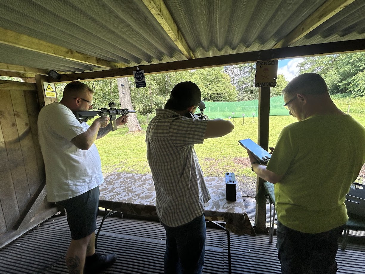 Our Realistic Imitation Firearms (RIFs) are available a stand alone activity or as part of a party package.