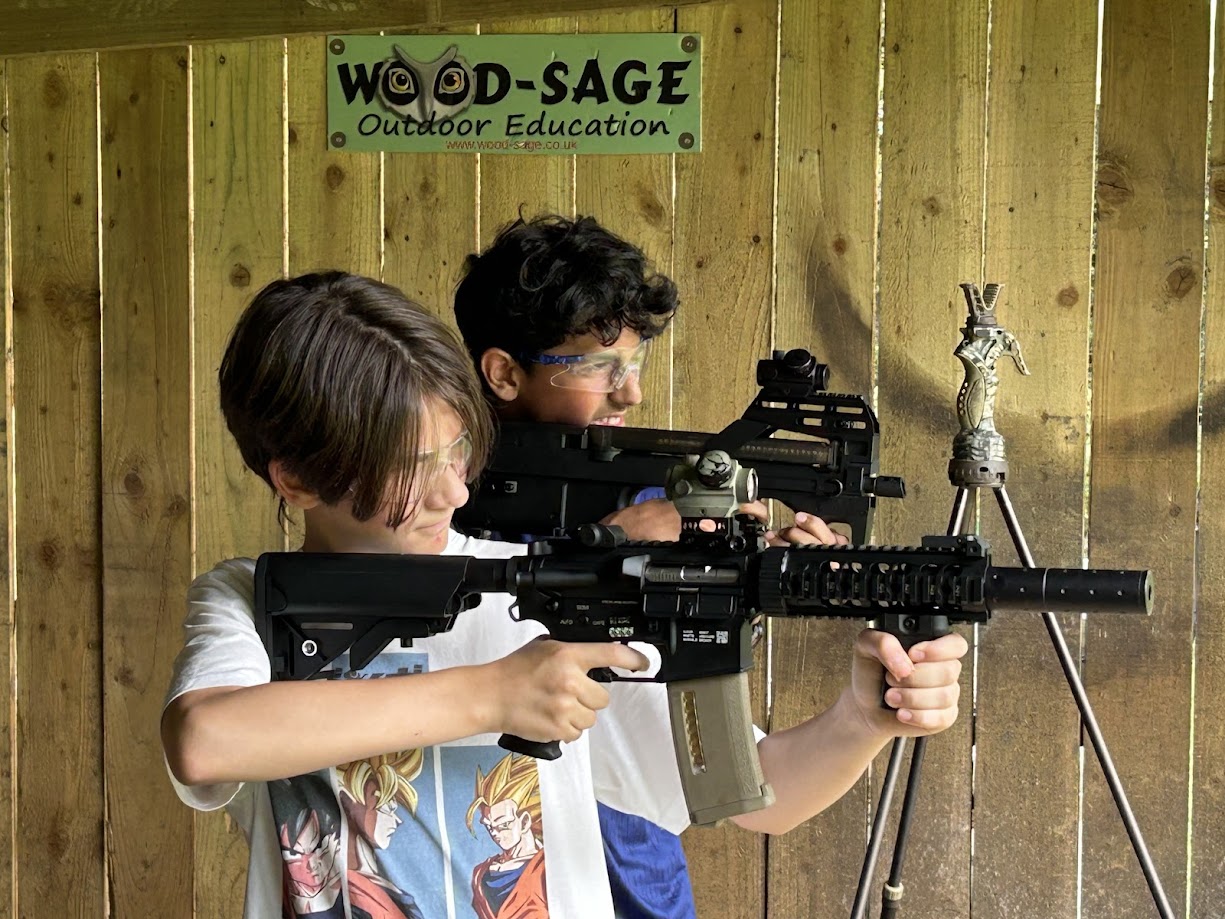 Our Realistic Imitation Firearms (RIFs) are available a stand alone activity or as part of a party package.