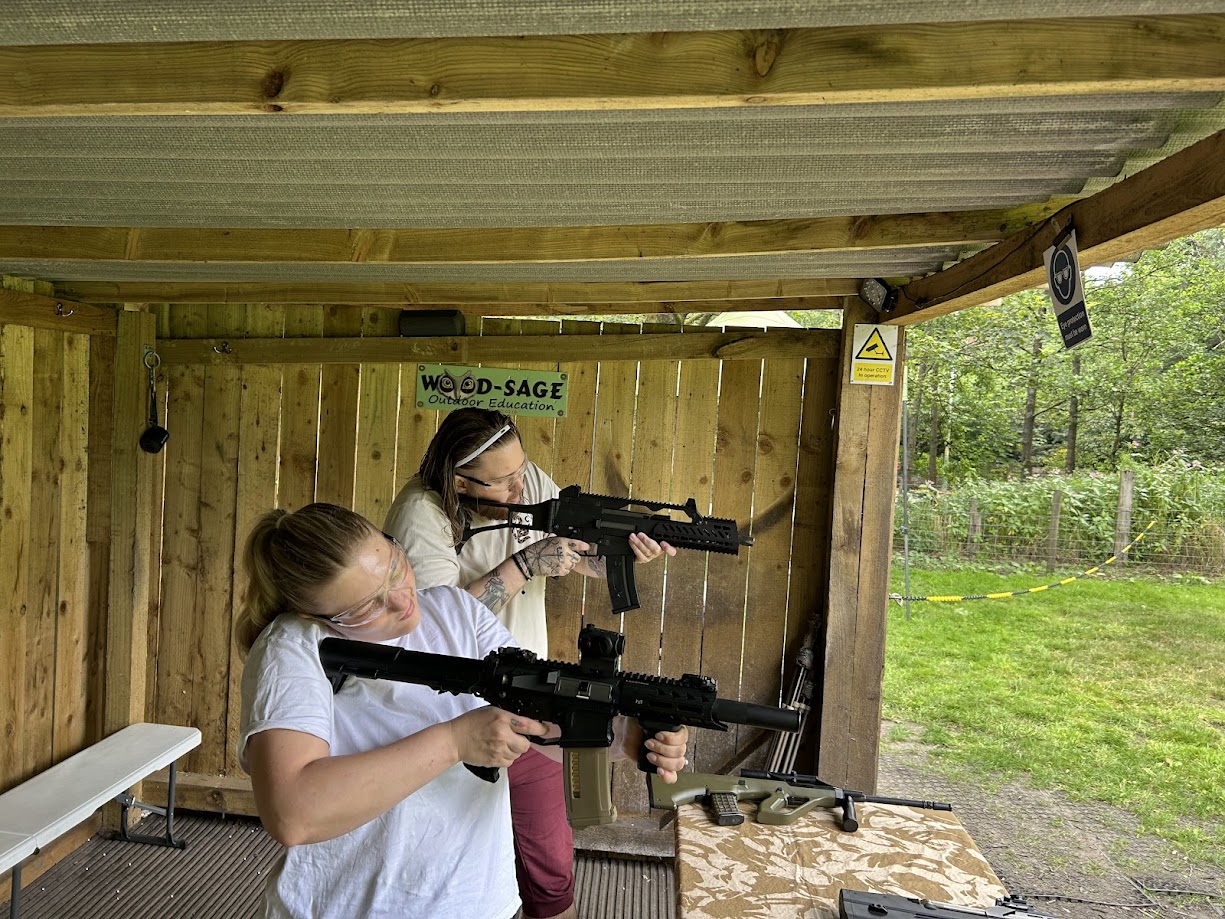 Our Realistic Imitation Firearms (RIFs) are available a stand alone activity or as part of a party package.