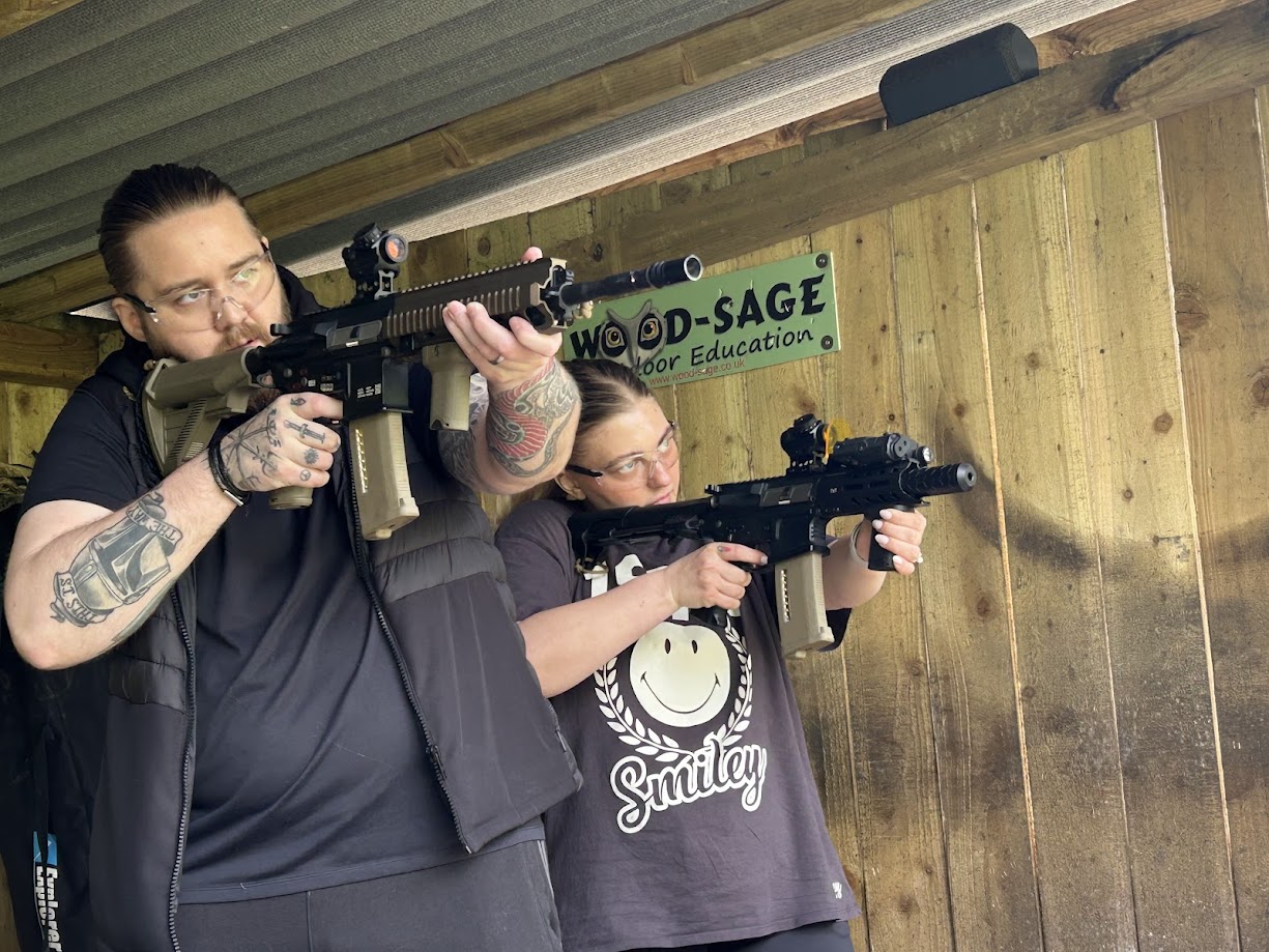 Our Realistic Imitation Firearms (RIFs) are available a stand alone activity or as part of a party package.