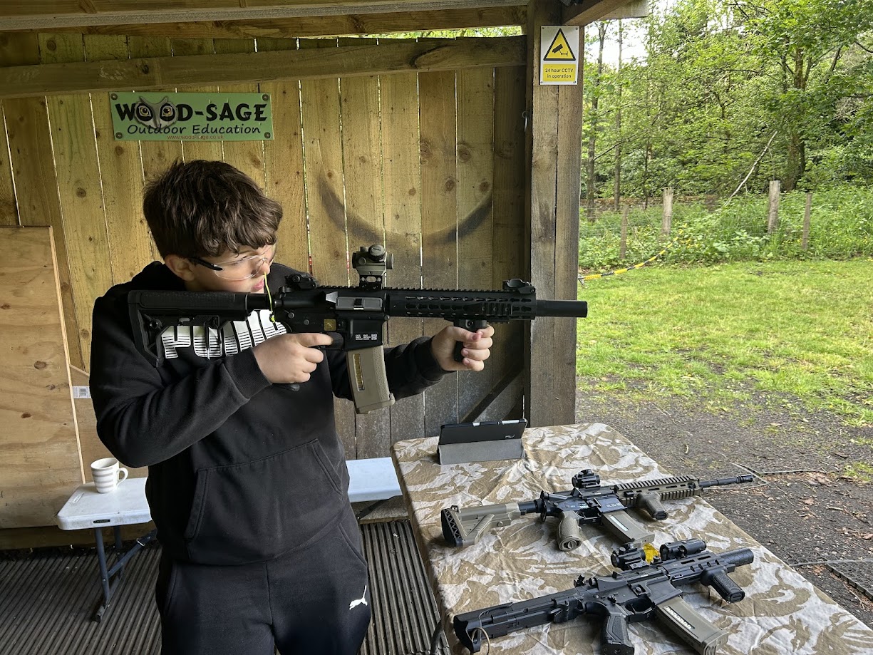 Our Realistic Imitation Firearms (RIFs) are available a stand alone activity or as part of a party package.